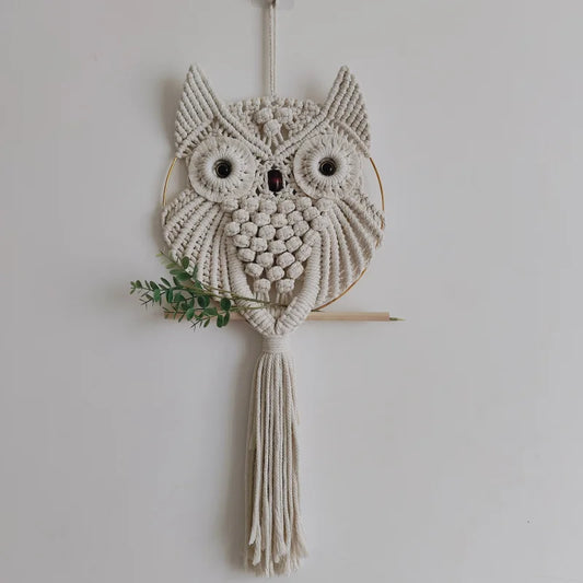 Owl Tassel  Tapestry,