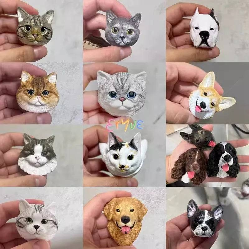 Dimensional Pet Cat Portrait - Pet Customized Refrigerator Magnet