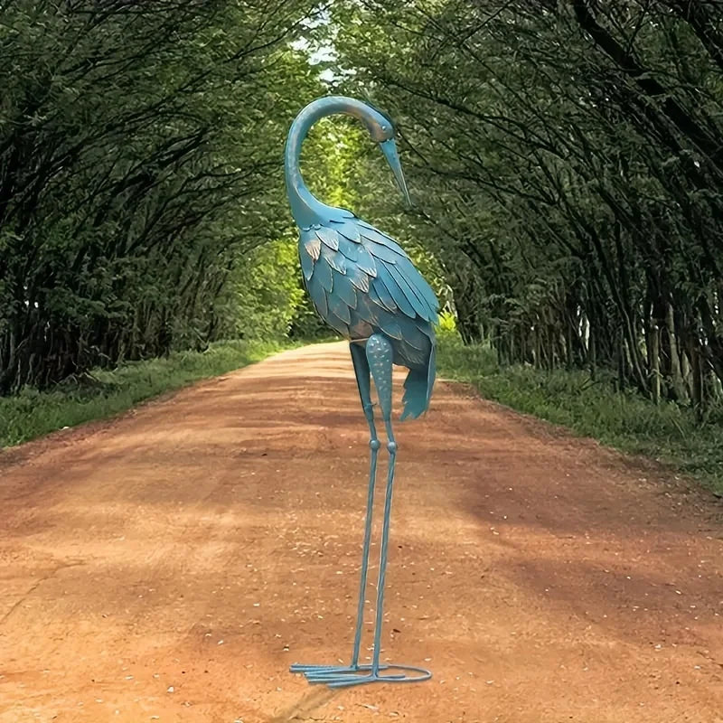 Standing Garden Crane Statue for Outdoor,