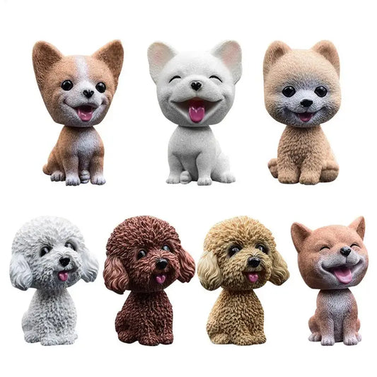 Shaking Head Dog Ornament Resin Cute Bobblehead
