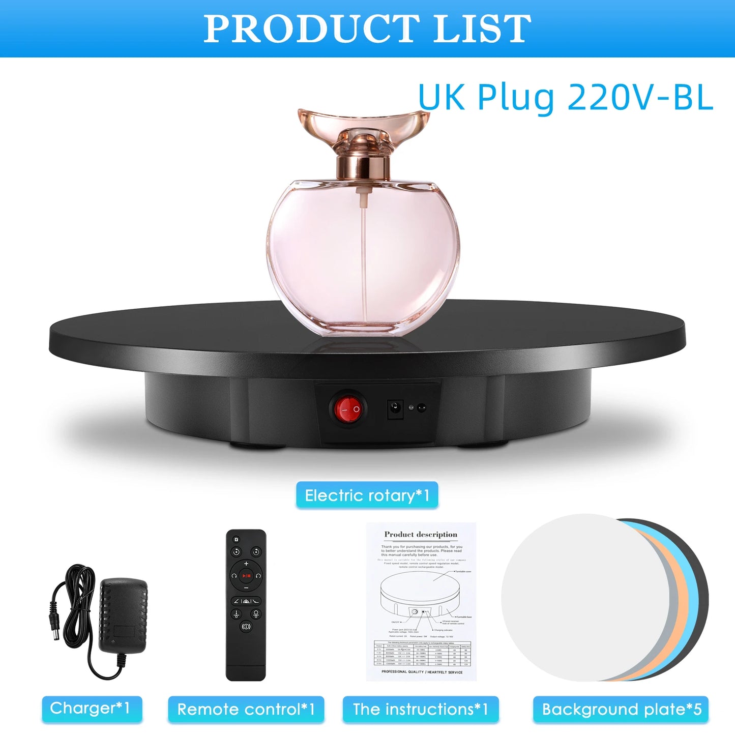 Photography Rotating Display Stand 360 Electric Rotating Product Display