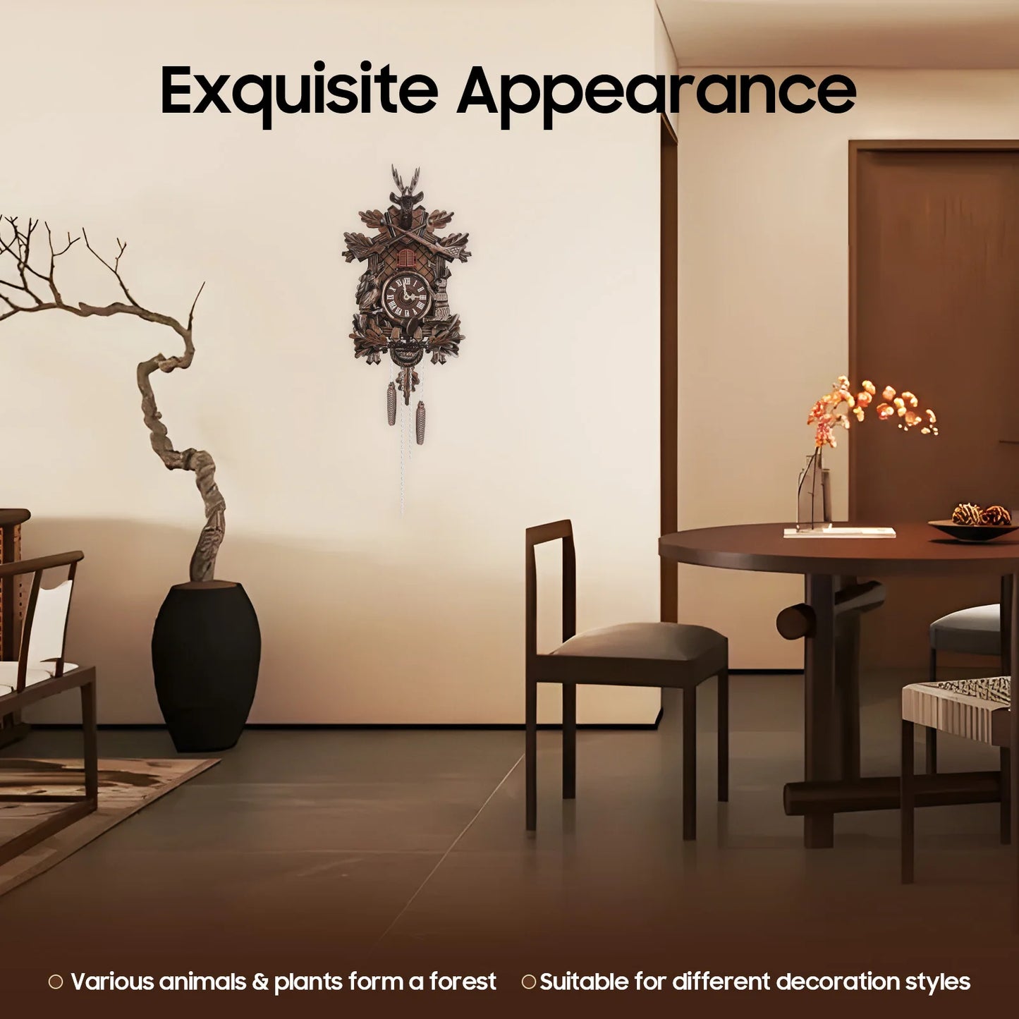 Cuckoo Wall Clock, Traditional Black Forest  Gifts