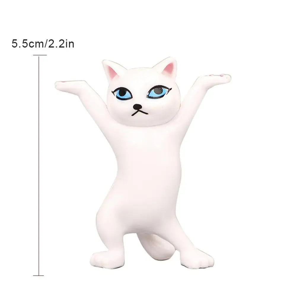 5PCS Animal Raising Hands - Dancing Cat Model - Cat Figures Toys for Children Room
