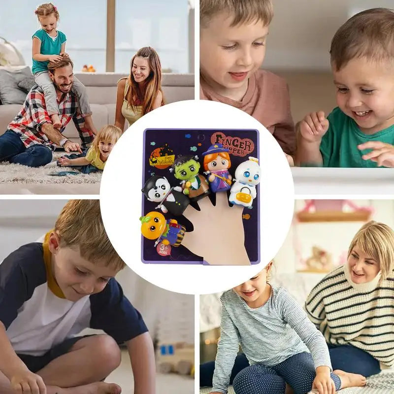 Character Finger Puppets -Children Halloween Finger Puppets - Toy Puppets -Wonderful 5X Puppets For Halloween Party