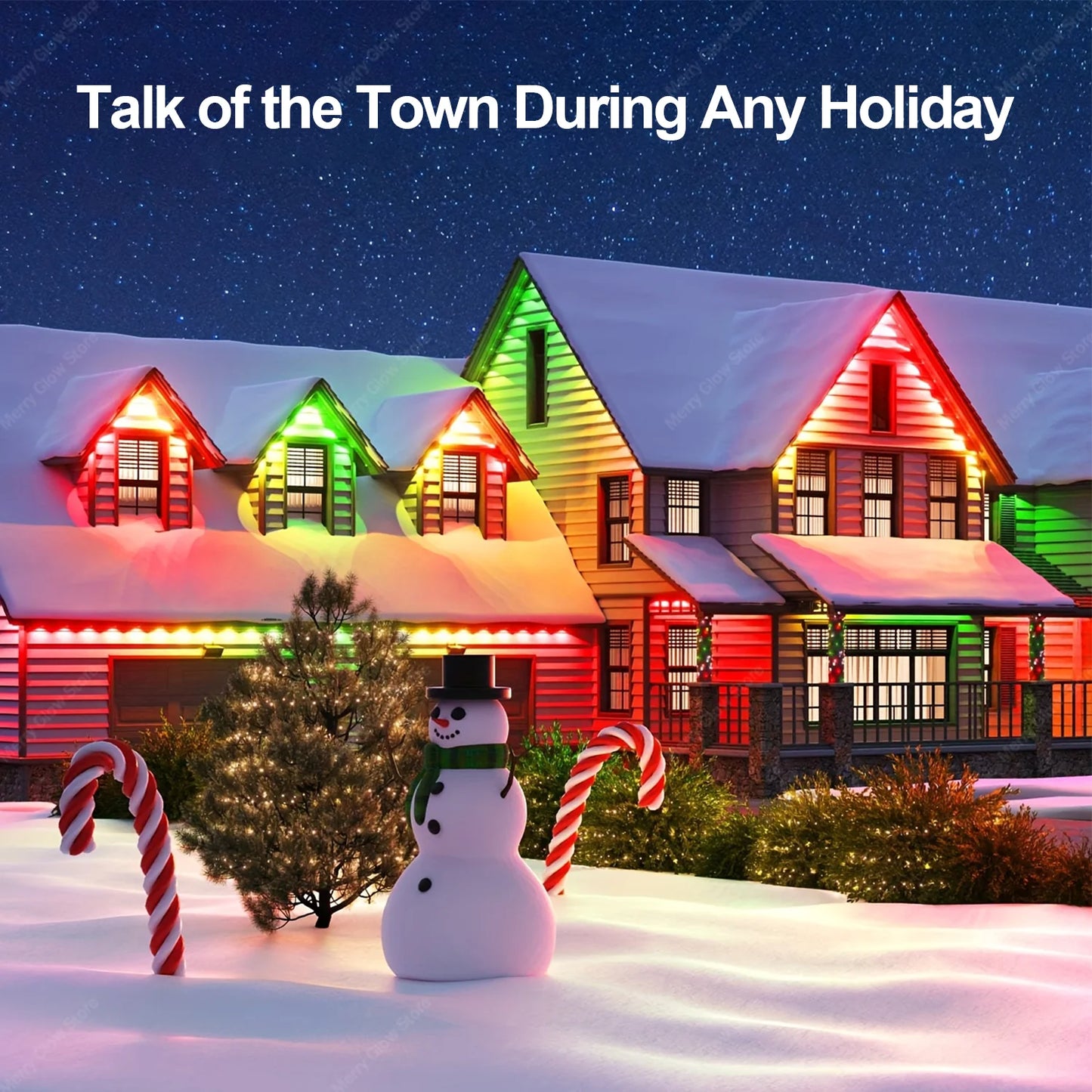 300FT Permanent Outdoor Eaves Light - Christmas Decorations Suitable For All Festivals Indoor And Outdoor