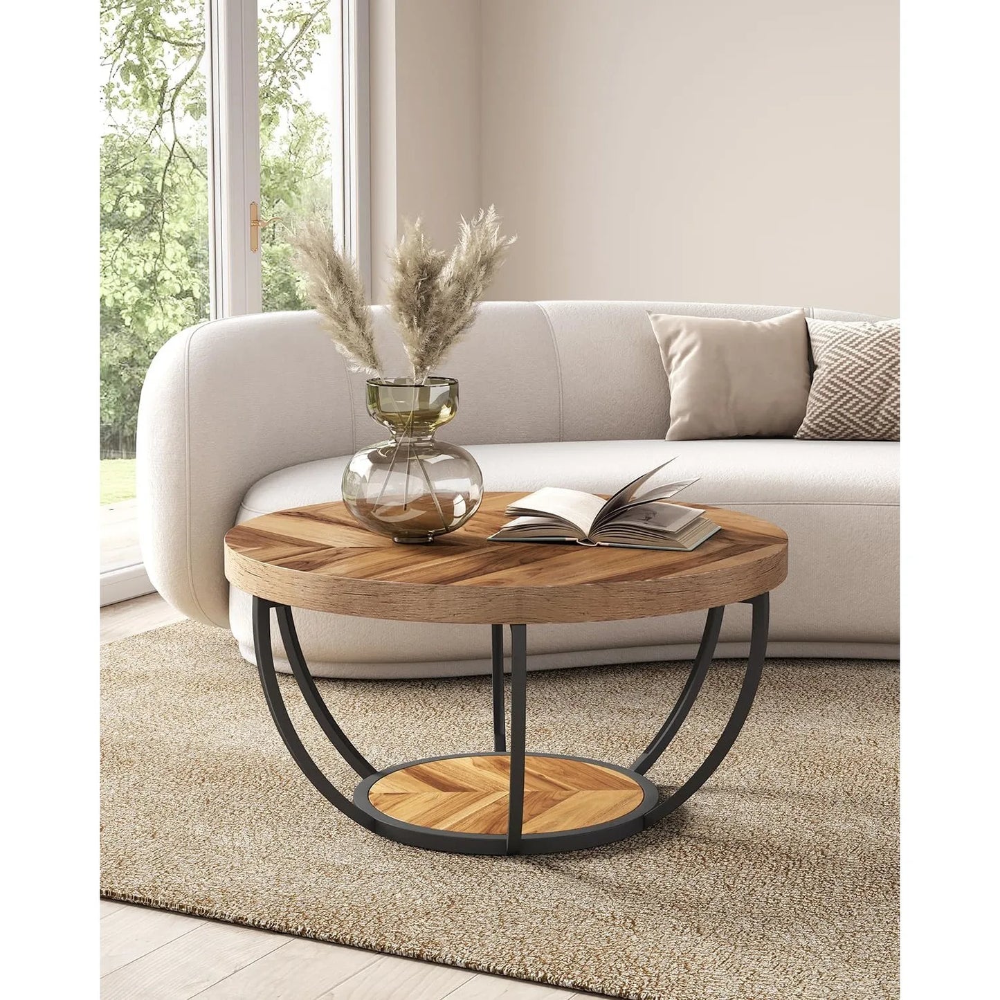 32" Rd. Wood Coffee Tables,