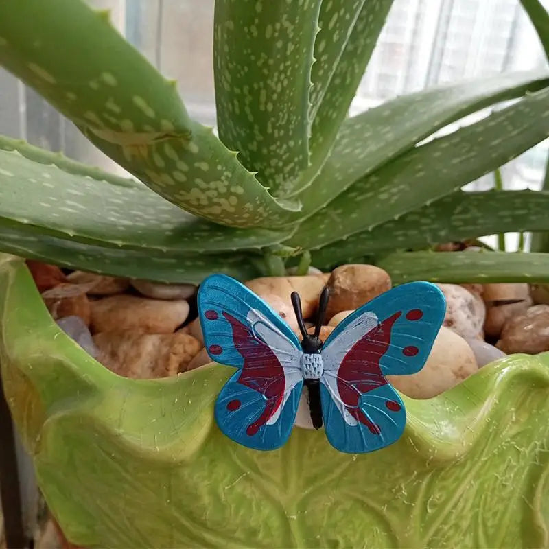 6 Pieces Realistic Faux Butterflies - Pot Decoration