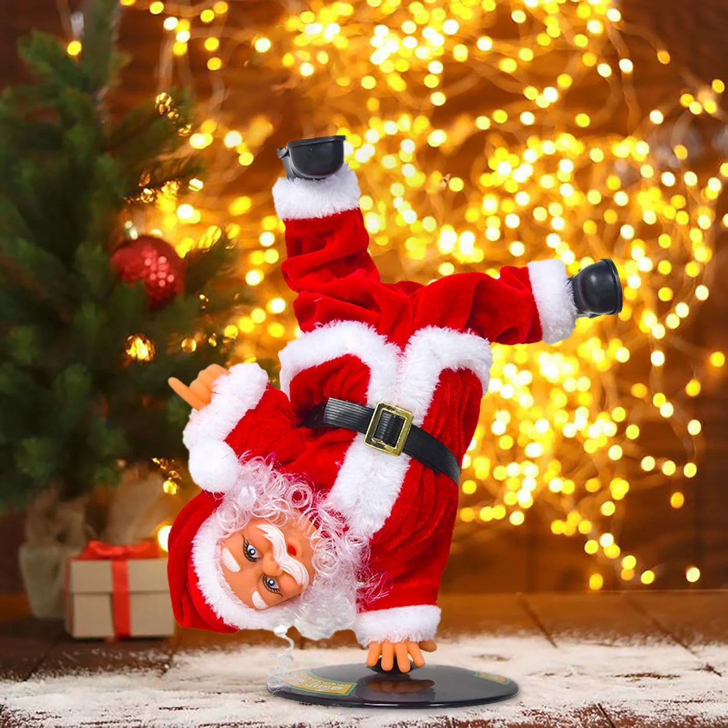 Creative Electric Handstand Santa Claus Doll With Music