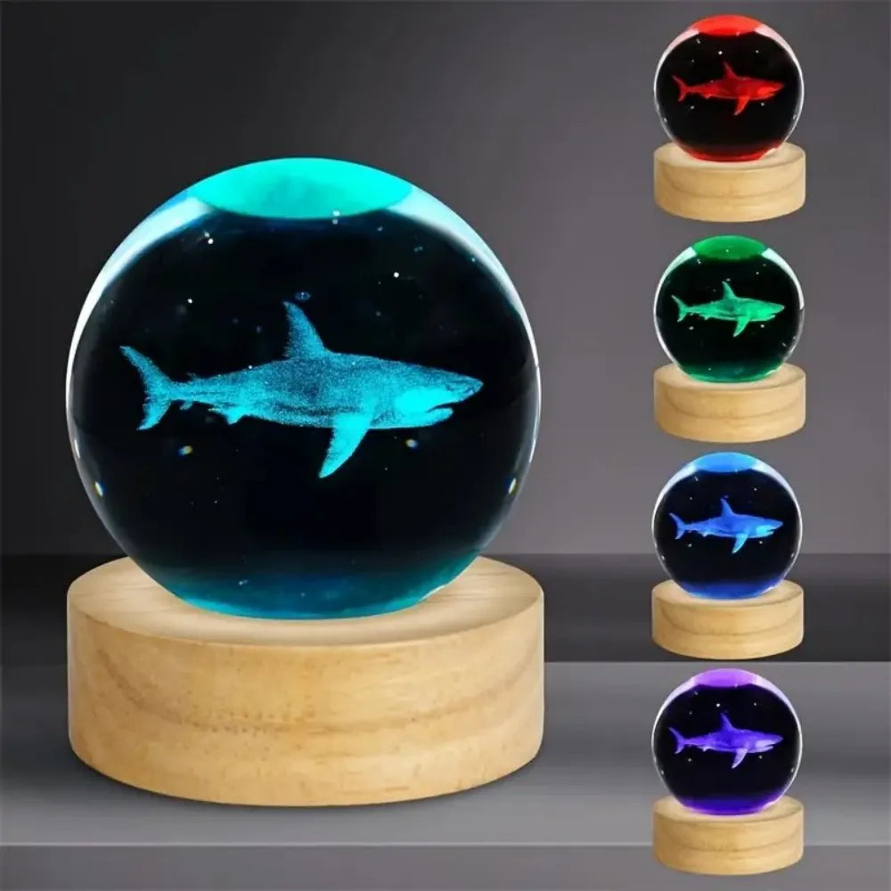 3D Crystal Ball Lamp, - Laser engraving animal lamps, - unique Unicorn night light, - Giant Panda, light up Chinese Dragon,