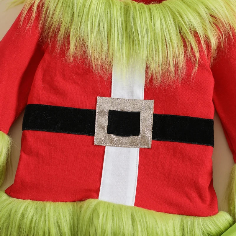 6M-7Y  Kids - Boys - Girls Christmas Clothes - Plush Tops and Elastic Waist Pants - Child Fuzzy Suits