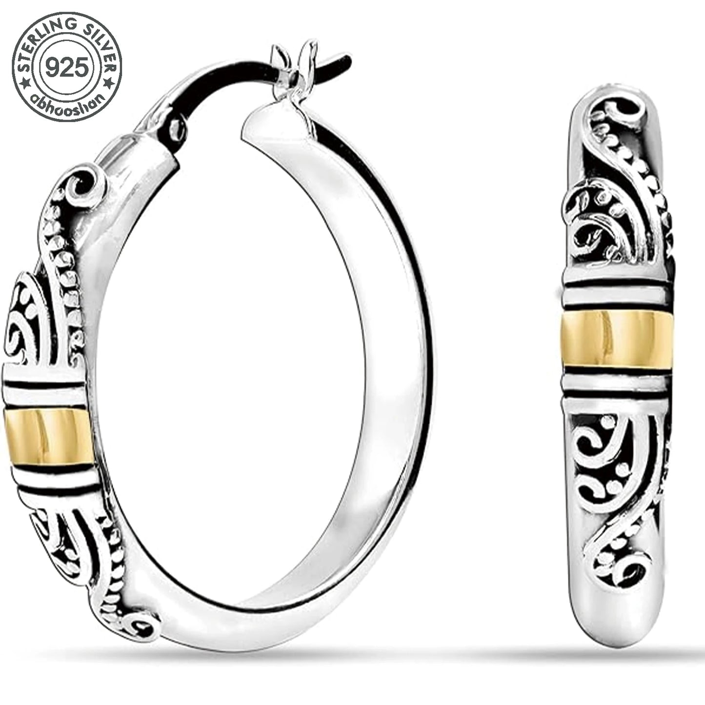 925 Silver, Bali Earrings -  Men's and Women's Earrings -  Perfect Gift for Friends, Lovers, & Mothers