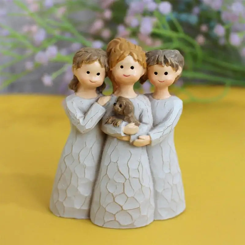 Three Sisters Statue Resin Friend Sculpture Angel Sisters Figurine For Best Friend Women Collection Art Crafts Birthday Gift