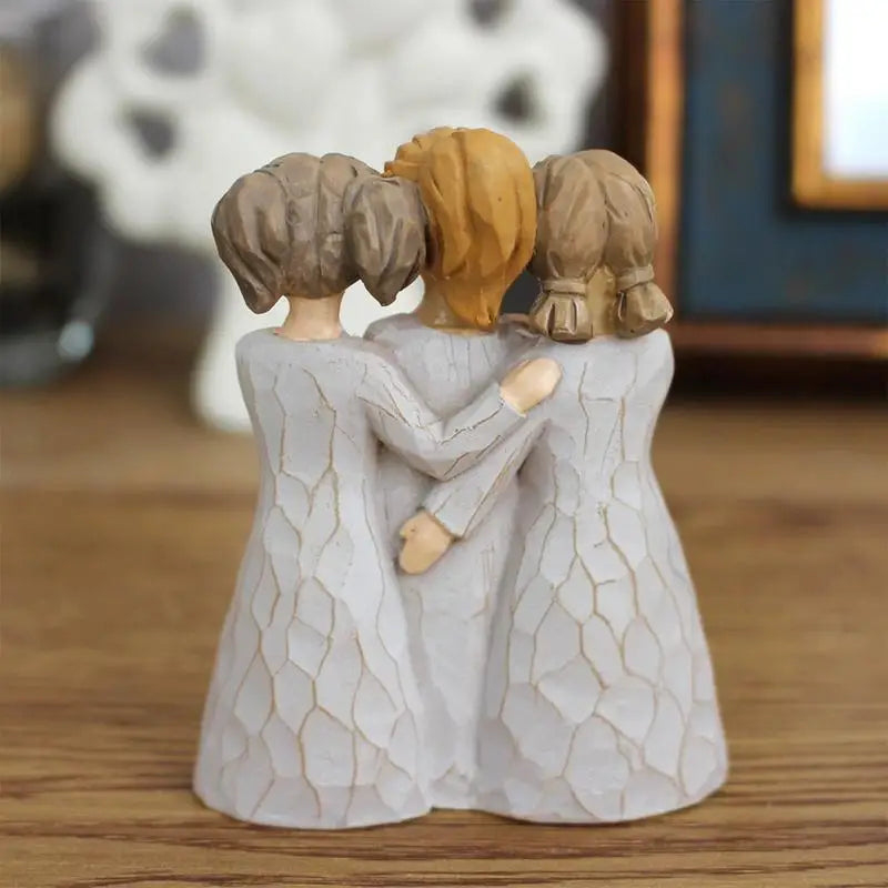 Three Sisters Statue Resin Friend Sculpture Angel Sisters Figurine For Best Friend Women Collection Art Crafts Birthday Gift