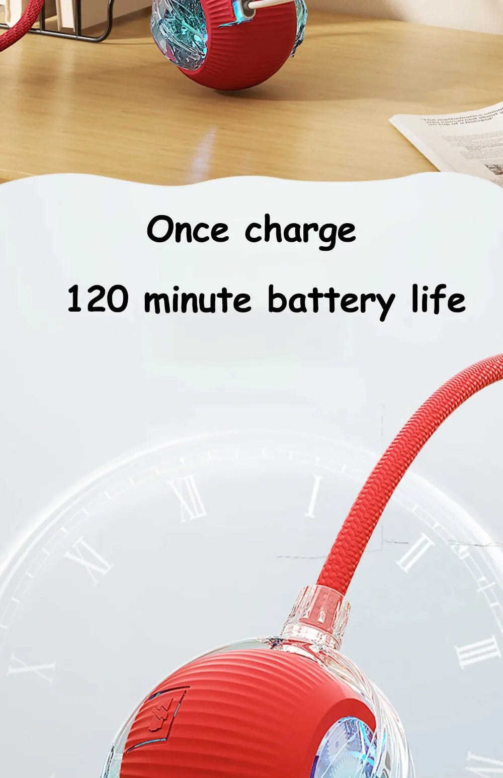 New Cat Interactive Ball Toy Automatic Rolling Ball - Faux Tail Rechargeable Smart Pet Electric Toy Dog