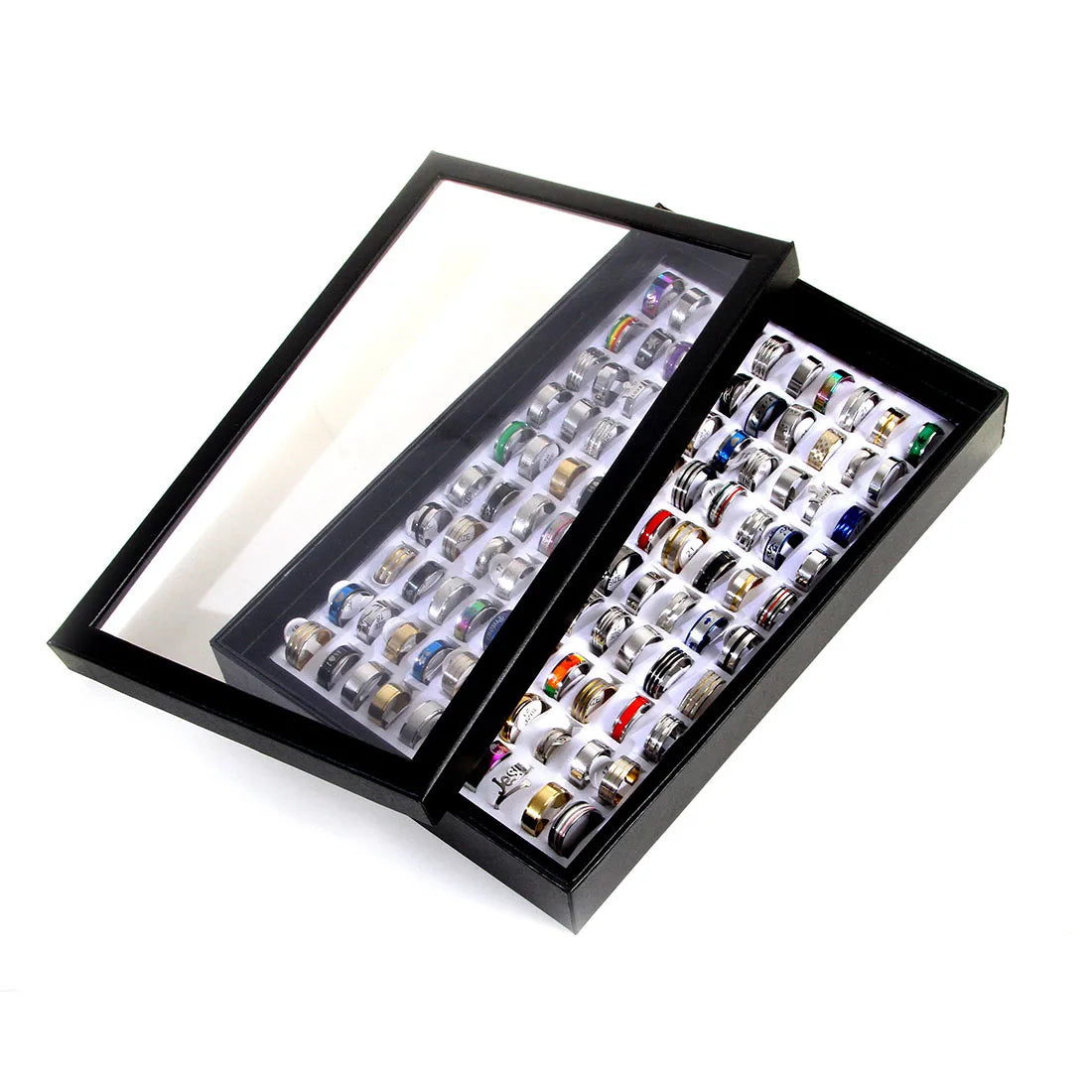 100pcs Mixed Rings - Bulk Finger Band Rings for Men & Women