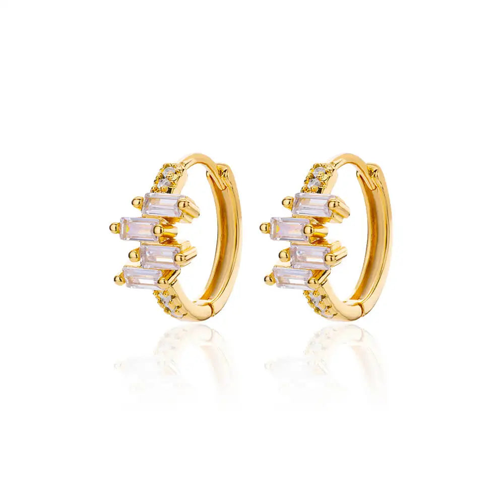 Zircon Star Earring For Women Girl Stainless Steel Hoop Piercing Earring y2k 2024 New Jewelry Accessories Gift aretes