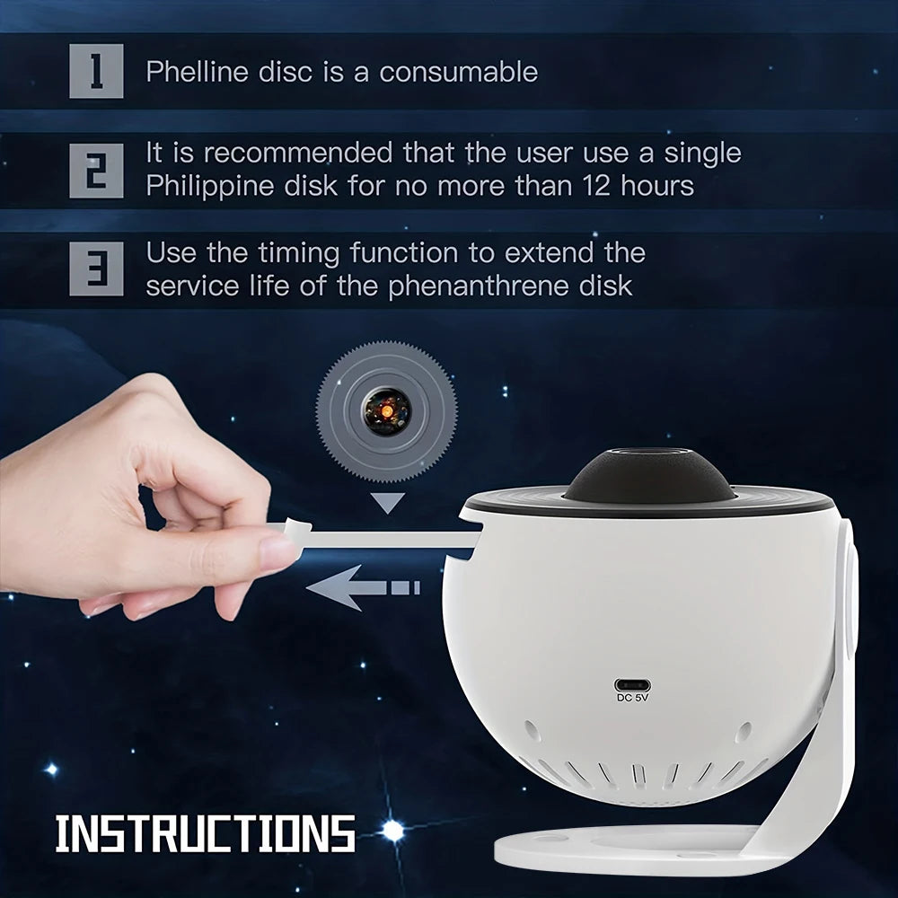 13 In 1 Galaxy Ultral Star Projector HD Image - Area LED Night Light, - 13 Film Discs,360° Rotate for