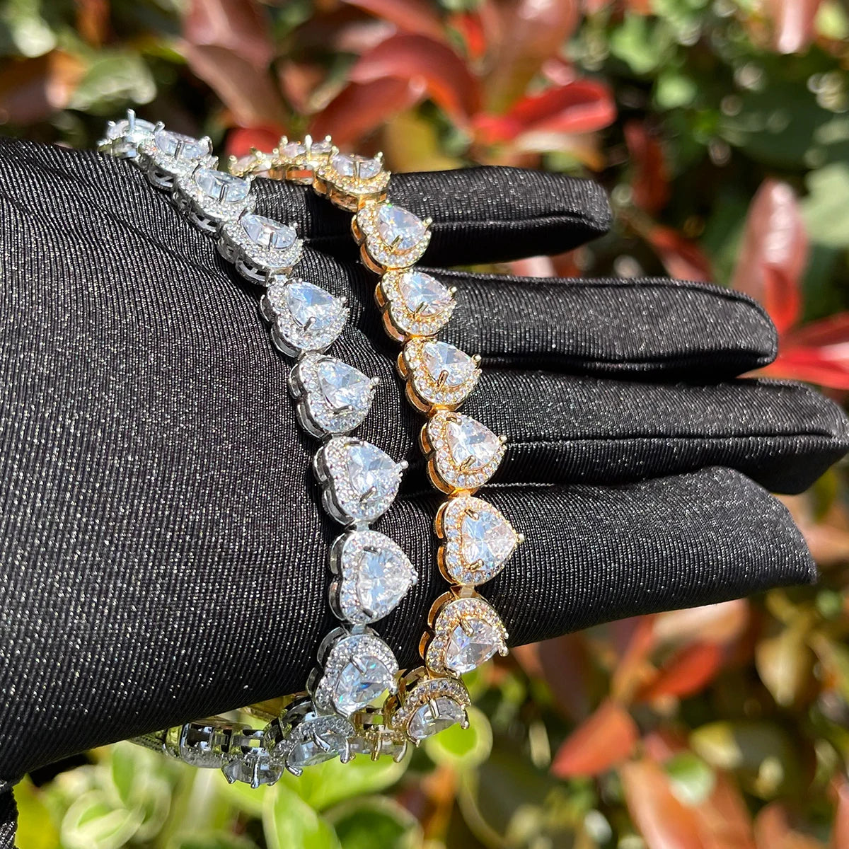 Bubble Letter Prong Clustered  Tennis Bracelet for Women