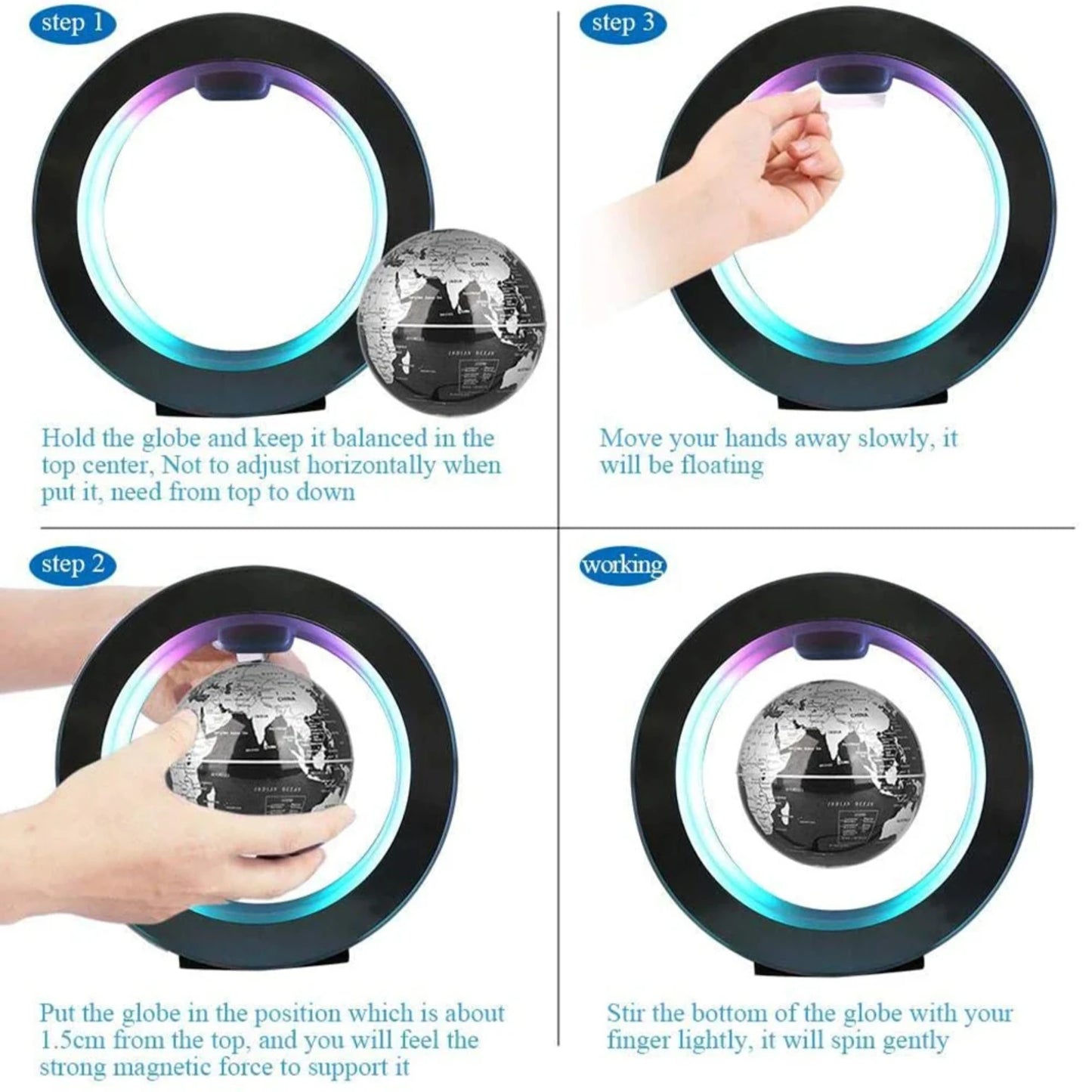 Levitation Globe Lamp World Floating Decoration