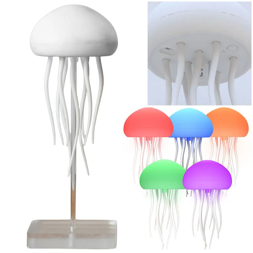 Flexible Tentacle  Cute Jellyfish Night Light -  Gradient Bedside Light - Voice Controlled  Lamp