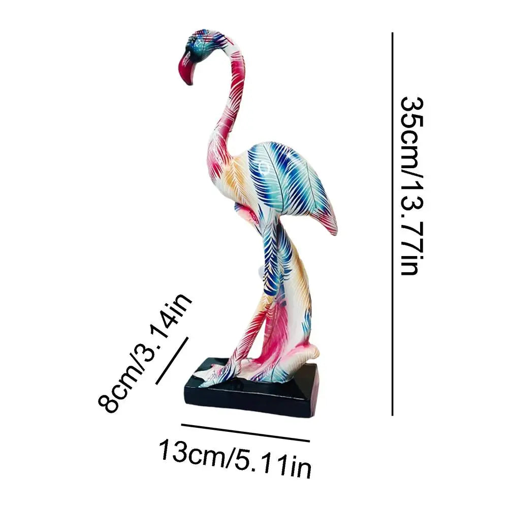 Modern Colorful French Flamingo Statue
