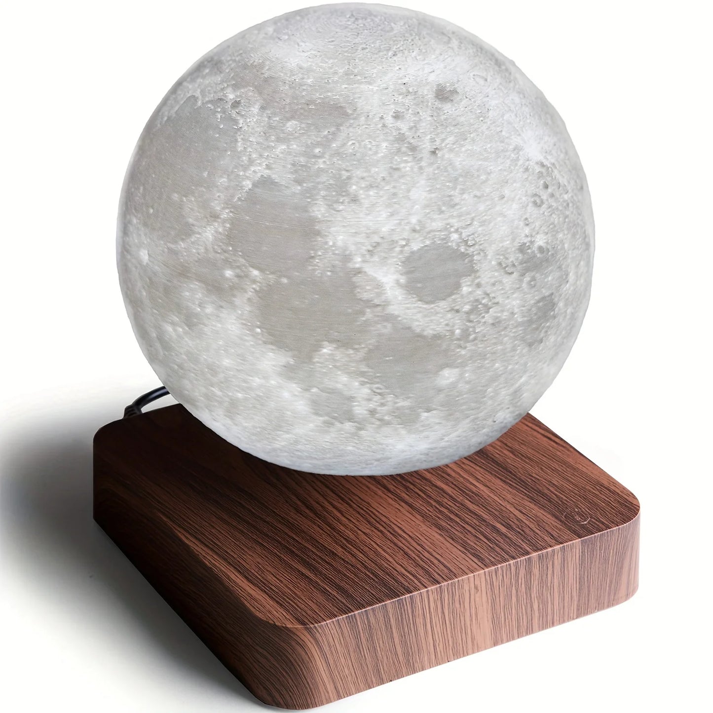 Levitating Moon Table Lamp  -  Magnetic Floating Night Light With 3 Lighting Modes,
