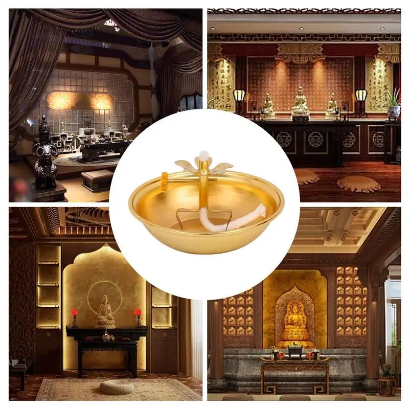 Butter Lamp Wick Holder Telescopic Alloy Lamp Holder - Floating Wick Holder - Votive Candle Holder For