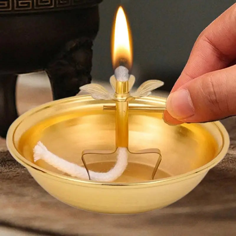 Butter Lamp Wick Holder Telescopic Alloy Lamp Holder - Floating Wick Holder - Votive Candle Holder For