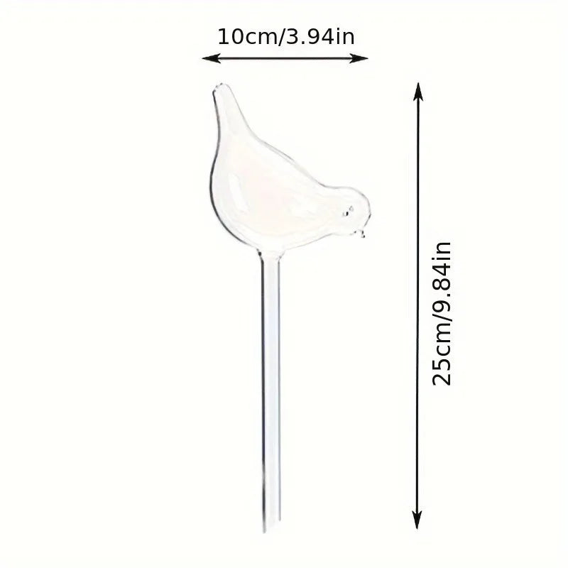 5Pack White Bird-Shaped Self-Watering Stakes for Plants - Automatic Watering Globes for Indoor & Outdoor Gardens