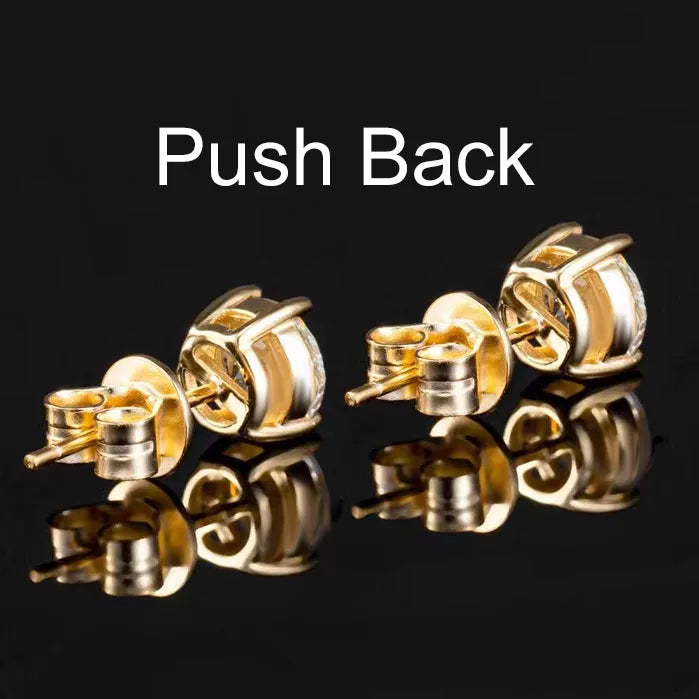 CUC 3-14MM AAAA Zircon Stud Earrings Screw/Push Back For Women -Men Fashion Trend Jewelry