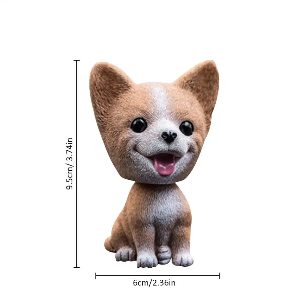 Shaking Head Dog Ornament Resin Cute Bobblehead