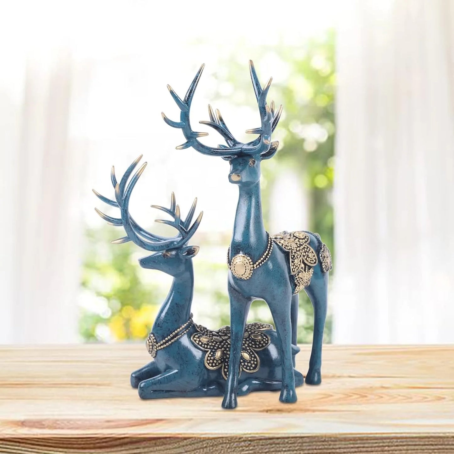 2Pcs Christmas Reindeer Figurines