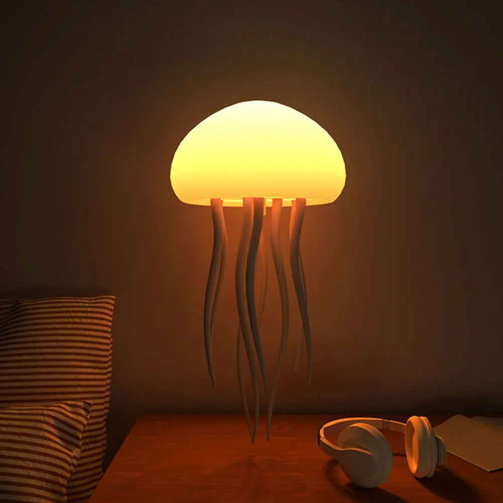 Flexible Tentacle  Cute Jellyfish Night Light -  Gradient Bedside Light - Voice Controlled  Lamp