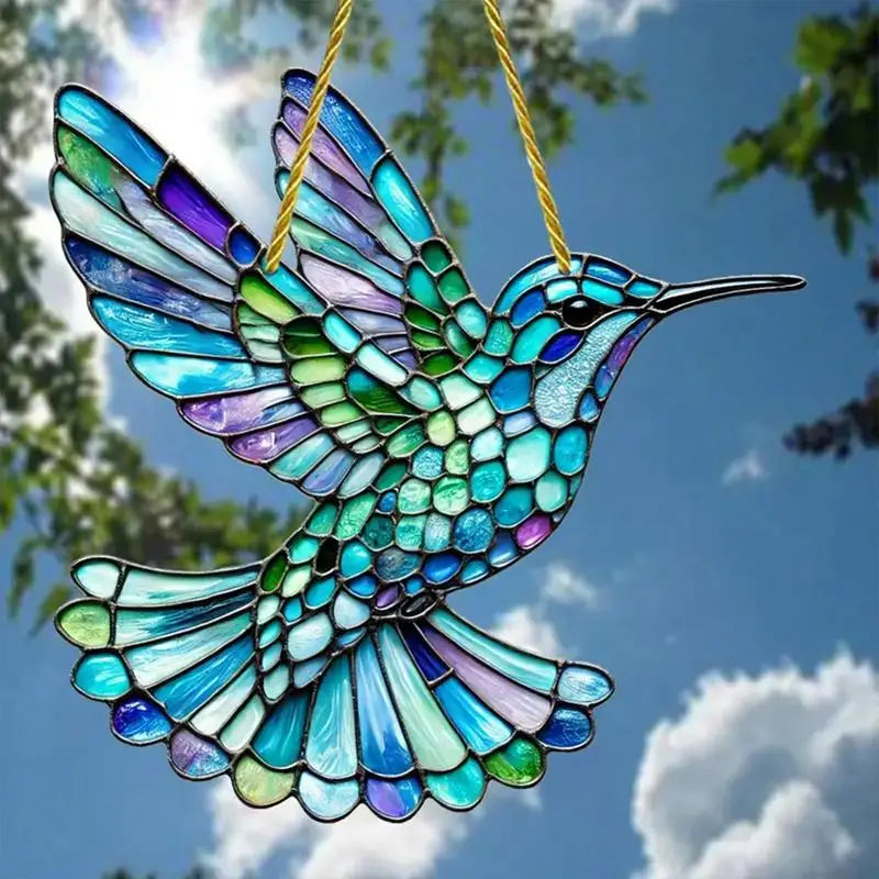 Hummingbird Sun Catchers - Acrylic Portable Hummingbird  For Garden Window Wall ,Living Room