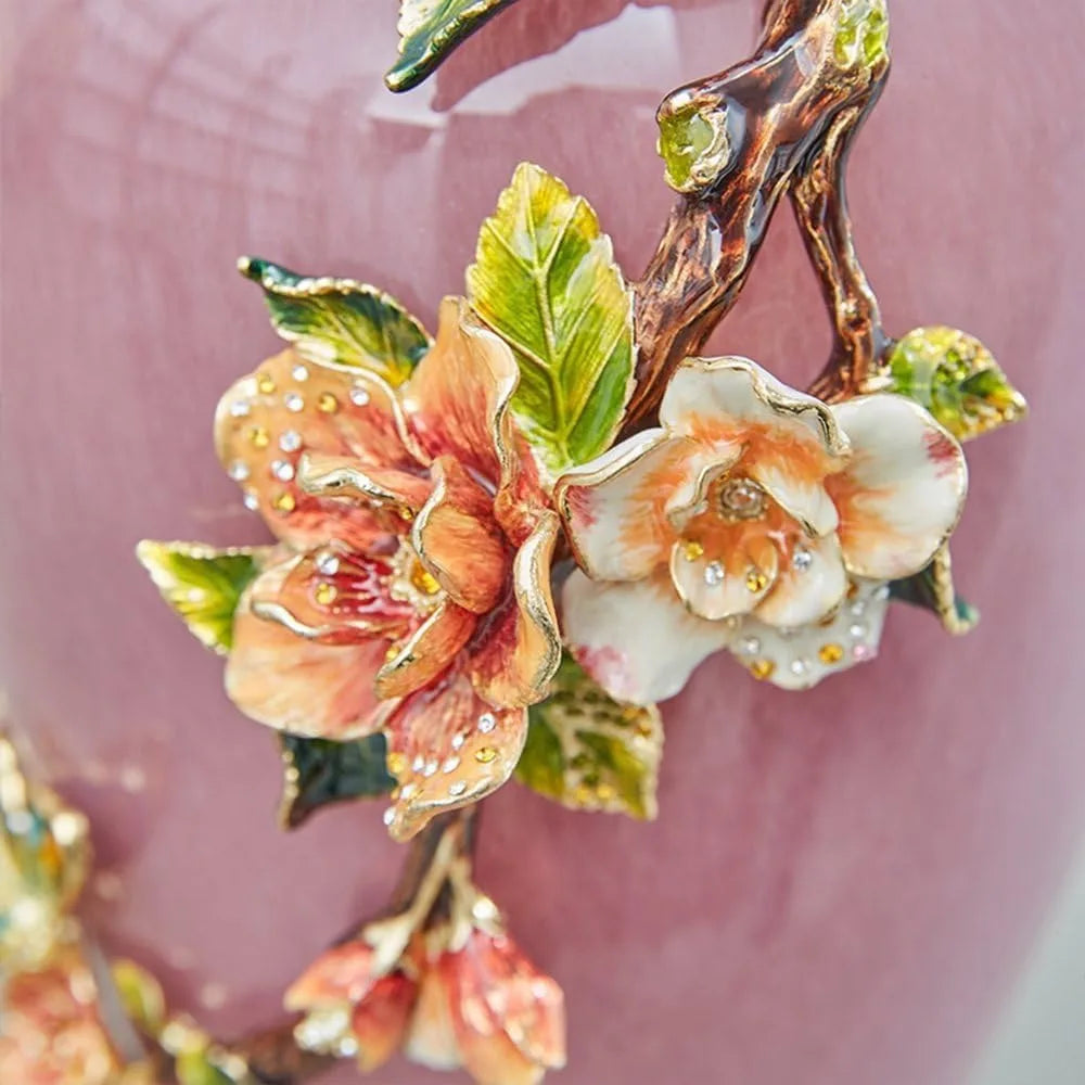 Decorative, Modern , Original Exquisite, Vase with Enamel Decoration