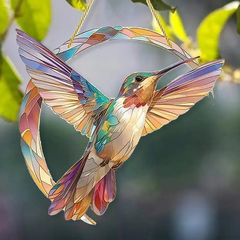 Acrylic Stained Glass  Hummingbird
