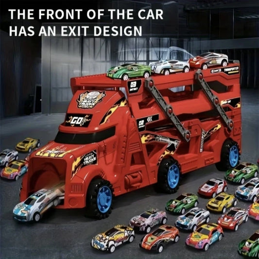 Fire engine ,  car toys Retractable, foldable, eight cars, gifts for children