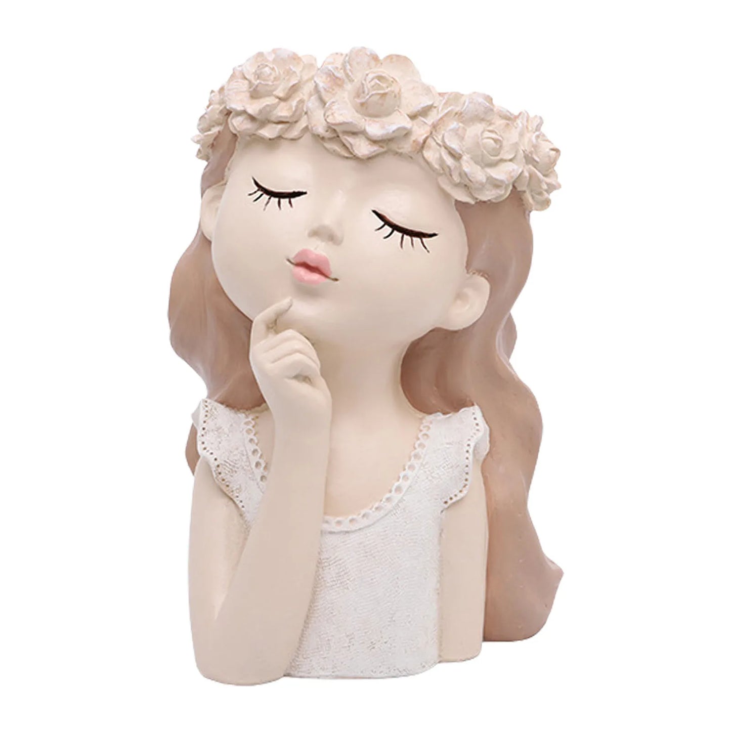 Creative Cute Girl Resin Flower Pot