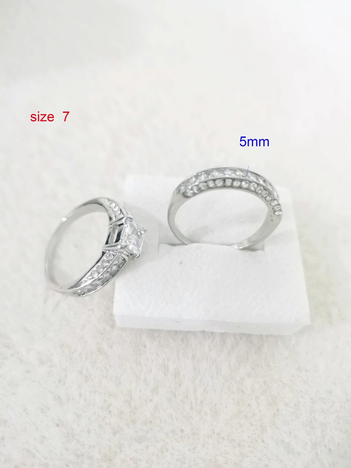 2pcs/set Alliance Engagement - Wedding Rings For Women, Party Gifts, - Wedding Gifts, Birthday Gifts