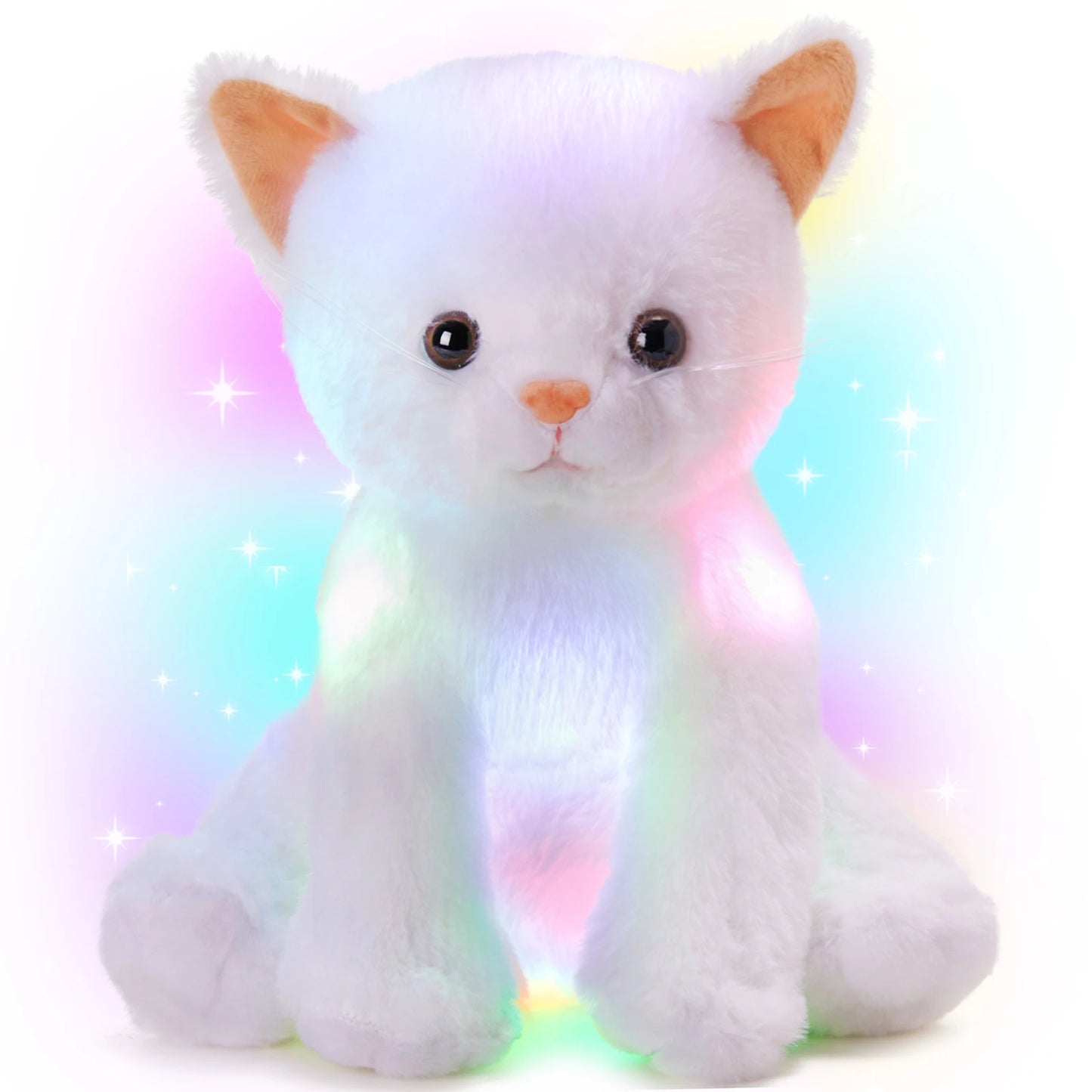 Glowing Musical White Cat Plush Toy