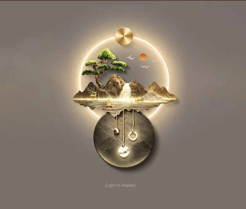 3d wall painting with lights -  Modern Hanging Home Decoration