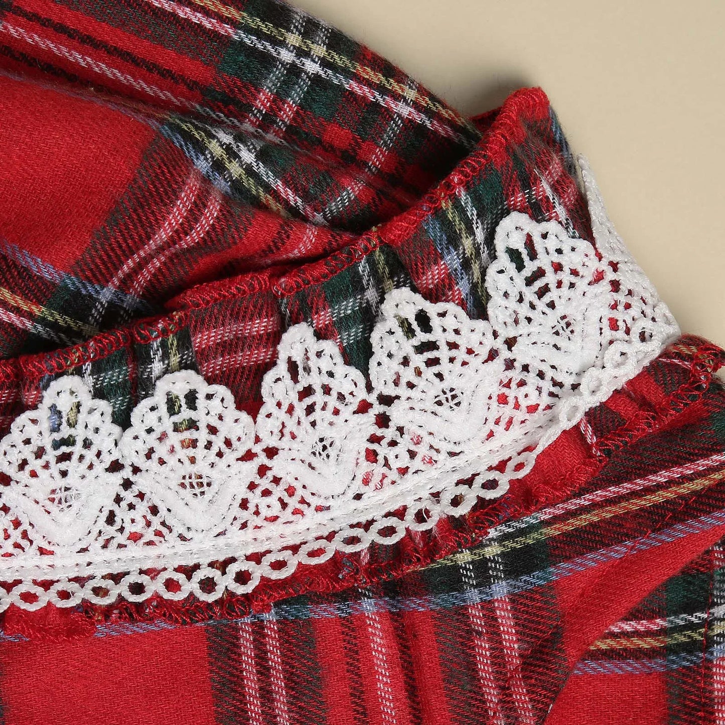 Baby Girl Dress 2025 - Toddler Girls -Christmas Long Sleeved Lace Plaid Printed Patchwork Dress