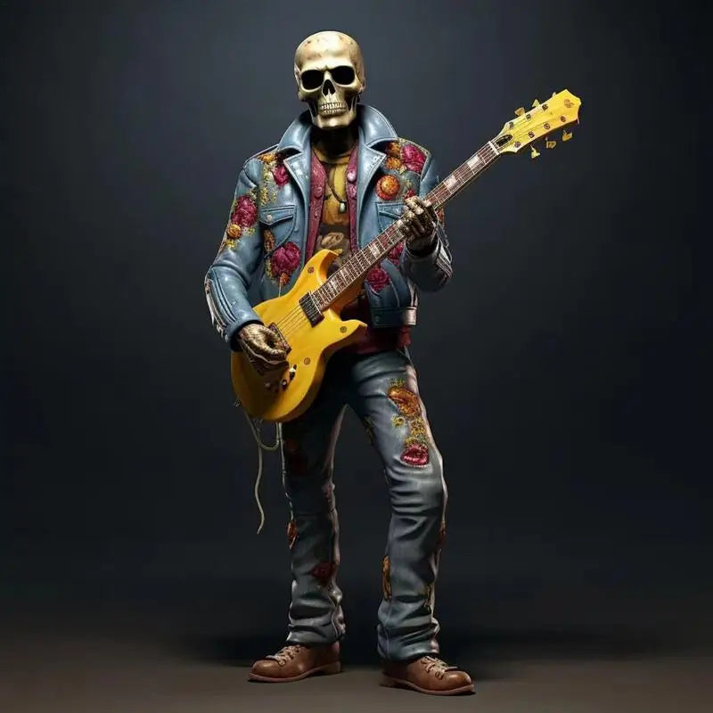 Halloween Rock Skull Band - Doll Halloween Party Celebration - A Gift For Rock Musicians