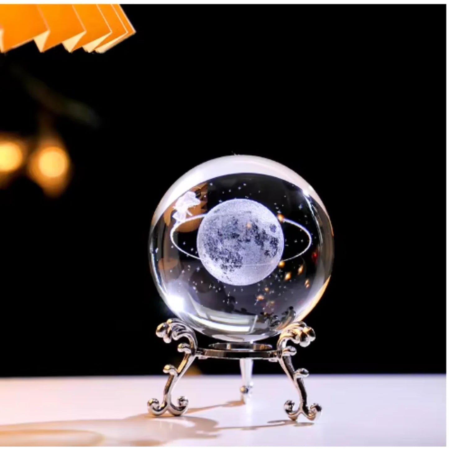 Christmas Decorations - Luxury personalized glass crystal ball with wooden base