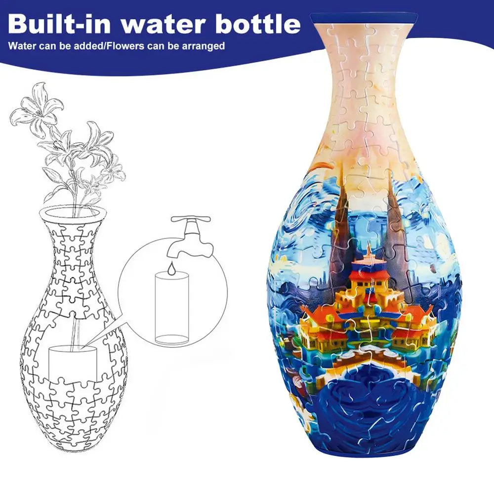 Puzzle Vase For Adults -  Puzzle Flower Pot - Jigsaw Puzzle Planter Flower Vase
