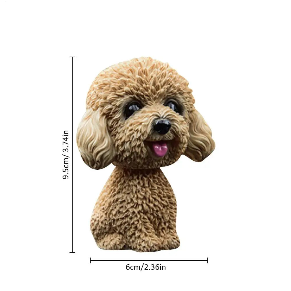 Shaking Head Dog Ornament Resin Cute Bobblehead