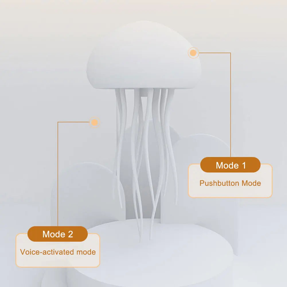 Flexible Tentacle  Cute Jellyfish Night Light -  Gradient Bedside Light - Voice Controlled  Lamp