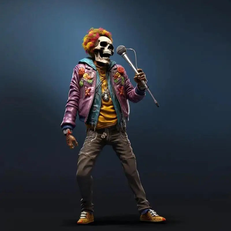 Halloween Rock Skull Band - Doll Halloween Party Celebration - A Gift For Rock Musicians