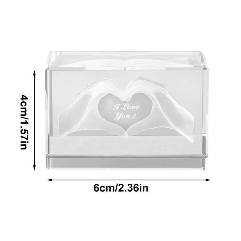 Heart Crystal Hands Sculpture