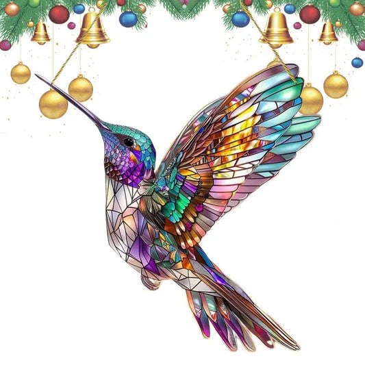 Acrylic Bird Ornament - 2D Hummingbird Bird Pendant - Indoor/ Outdoor